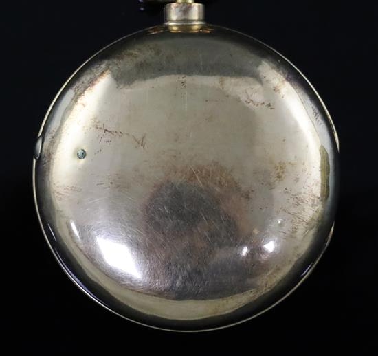 Delander, London, a George II gold pair-cased keywind cylinder pocket watch, No. 1245, the case dated 1741,